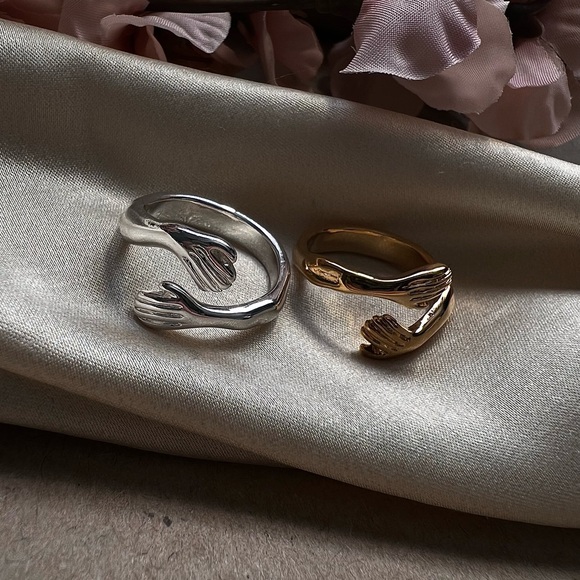 Love Hug Rings, Couple Mix and Match Rings, Adjustable Hug Ring, order Two! - Picture 10 of 10